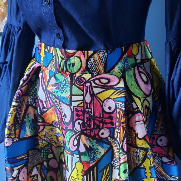Hesperus Abstract Art Skirt Size Large - Picture 4 of 10